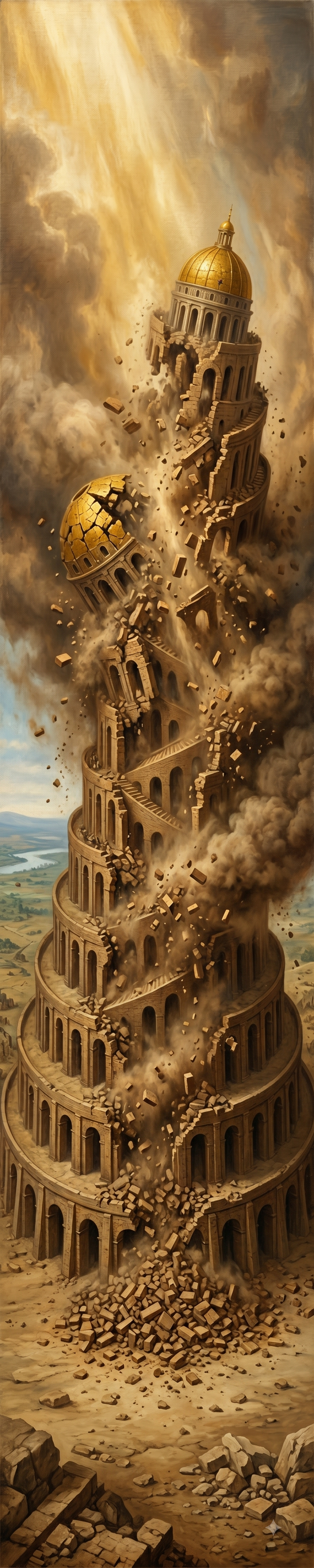 The collapsed Tower of Babel